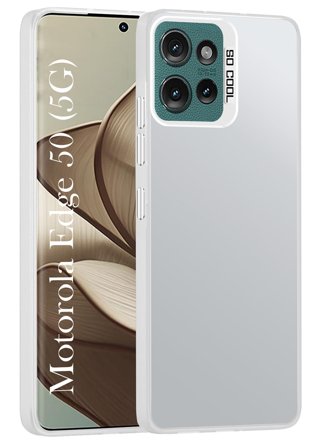 For Motorola Moto Edge 50 5G Back Cover ( Silicone Clear Shockproof Case with Camera Protection | Soft and Flexible | Transparent)