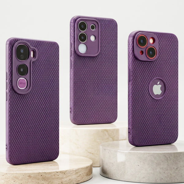 Liquid Silicone Camera Protection Side Grip Texture Soft and Flexible Cases.Only Purple