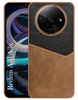 For Xiaomi Redmi A3 2024 | A3X Back Cover Case (Dual PU Leather Stitch | Professional Minimalist | Soft and Flexible)