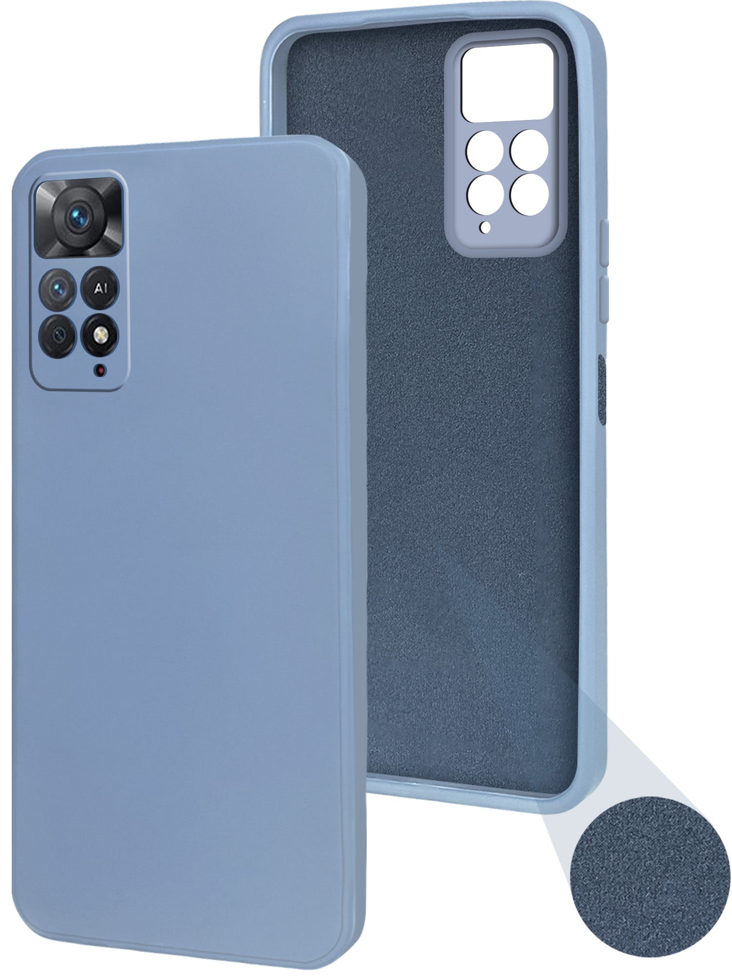 For Poco X4 Pro 5G Back Cover Case (Matte Finish Silicone with Inside Fiber Cloth)