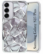 For Samsung Galaxy S25 Plus Back Cover Case (Dual Design Glitter Sparkle and Detachable Diamond Print Case | Soft and Flexible)