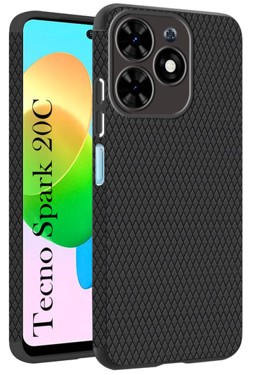 For Tecno Spark 20C Back Cover Case (Liquid Silicone | Side Grip | Camera Protection)