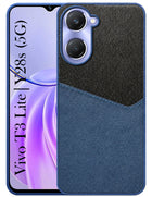 For Vivo T3 Lite 5G | Vivo Y28s 5G Back Cover Case (Dual PU Leather Stitch | Professional Minimalist | Soft and Flexible)