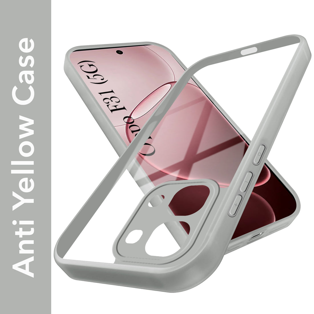 For Oppo F31 Back Cover Case Ultra-Hybrid (Lifetime Anti Yellow | Anti Scratch | Crystal Clear Shockproof)