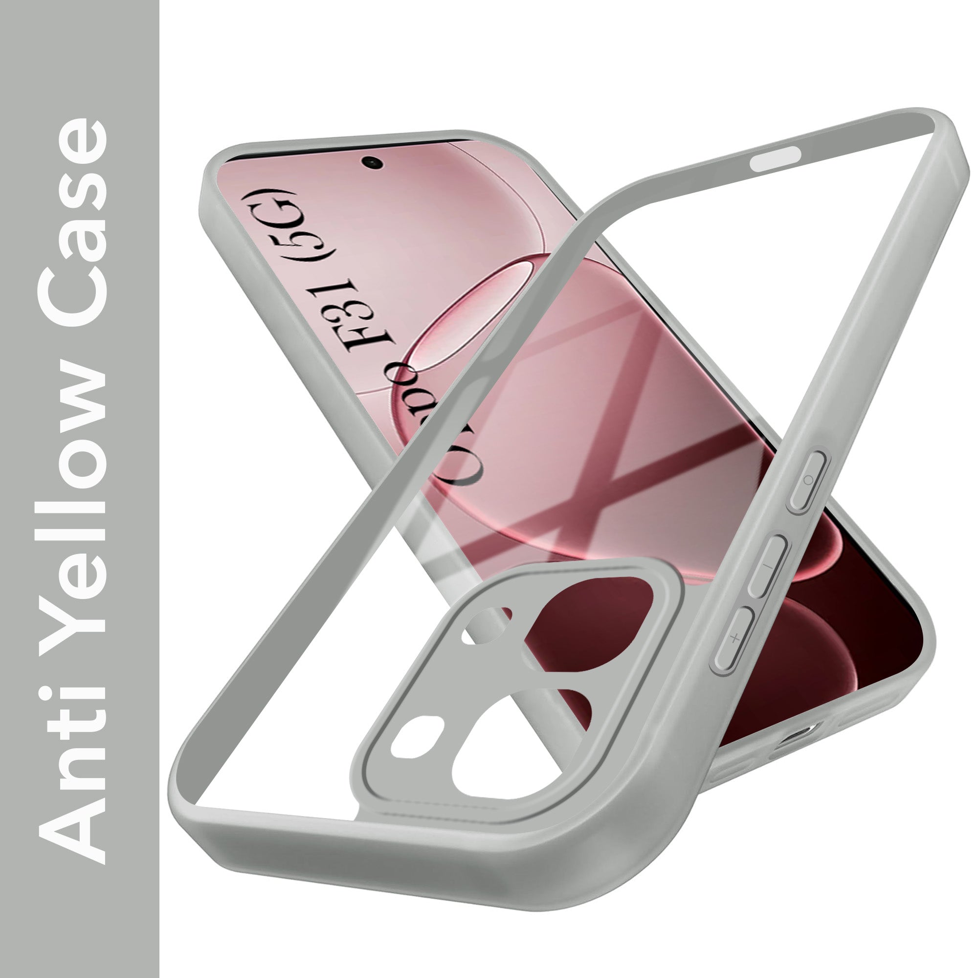 For Oppo F31 Back Cover Case Ultra-Hybrid (Lifetime Anti Yellow | Anti Scratch | Crystal Clear Shockproof)