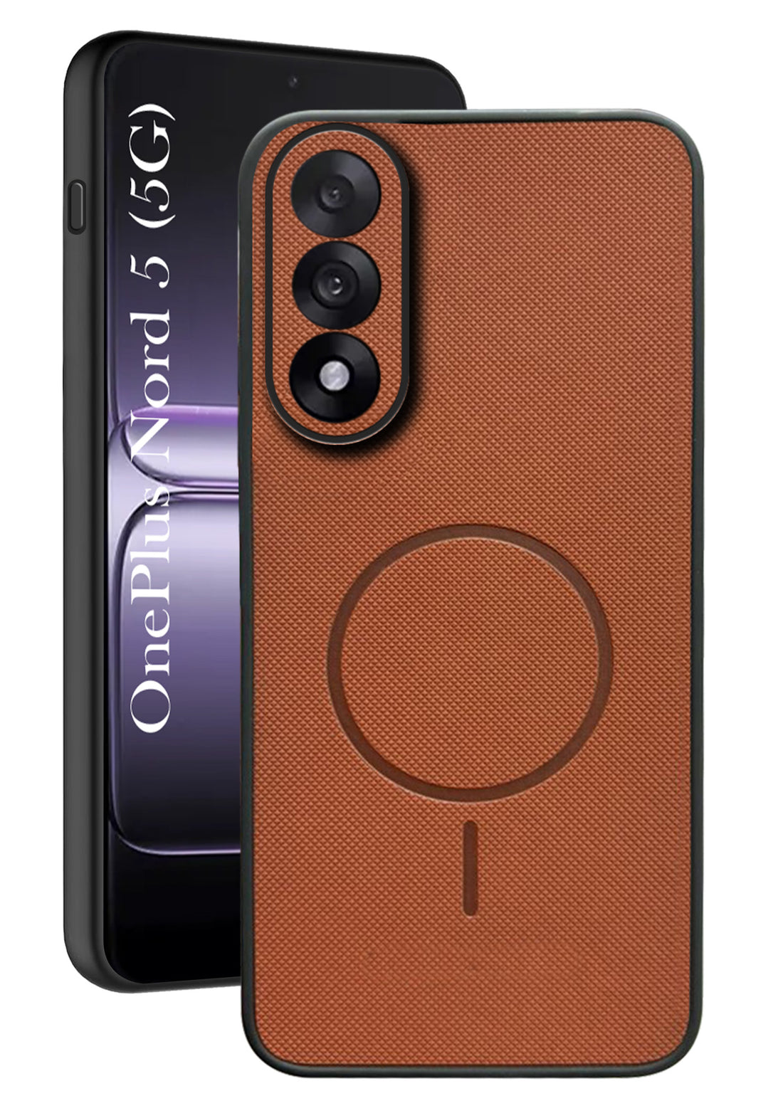 For Oneplus Nord 5 Back Cover Case PU Leather (Texture Grip Design | Professional Minimalist | Camera Protection | Soft and Flexible)