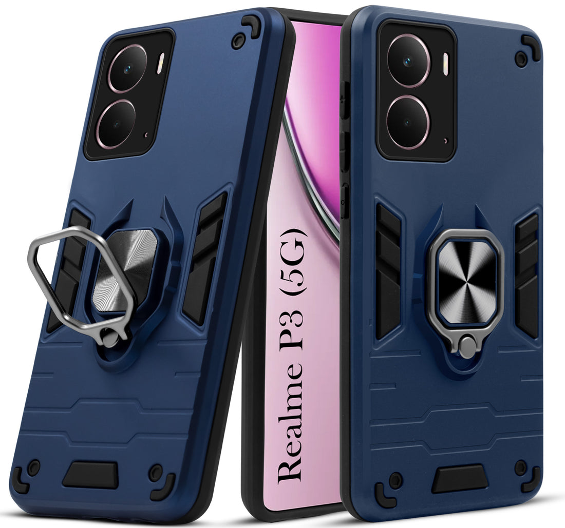 For Realme P3 Back Cover Case (Shockproof Polycarbonate Dual Layer Hybrid Armor)