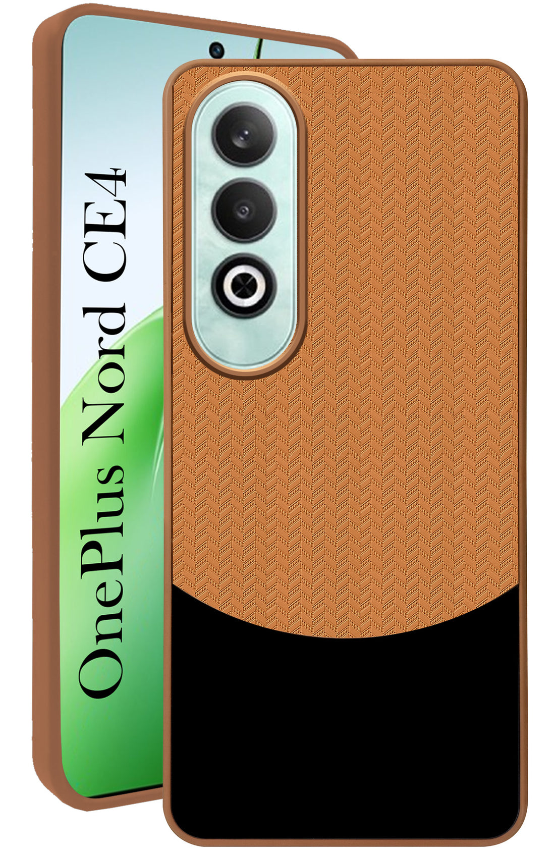 For Oneplus Nord CE 4 Back Cover Case (Elegant PU Leather Finish | Premium Minimalist Professional | Camera Protection Bump)