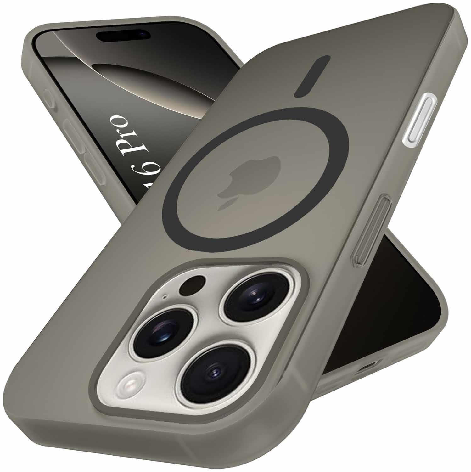 For Apple iPhone 16 Pro Back Cover Case (Frosted Matte Feel | MagSafe Compatible Wireless Charging | Polycarbonate Material)