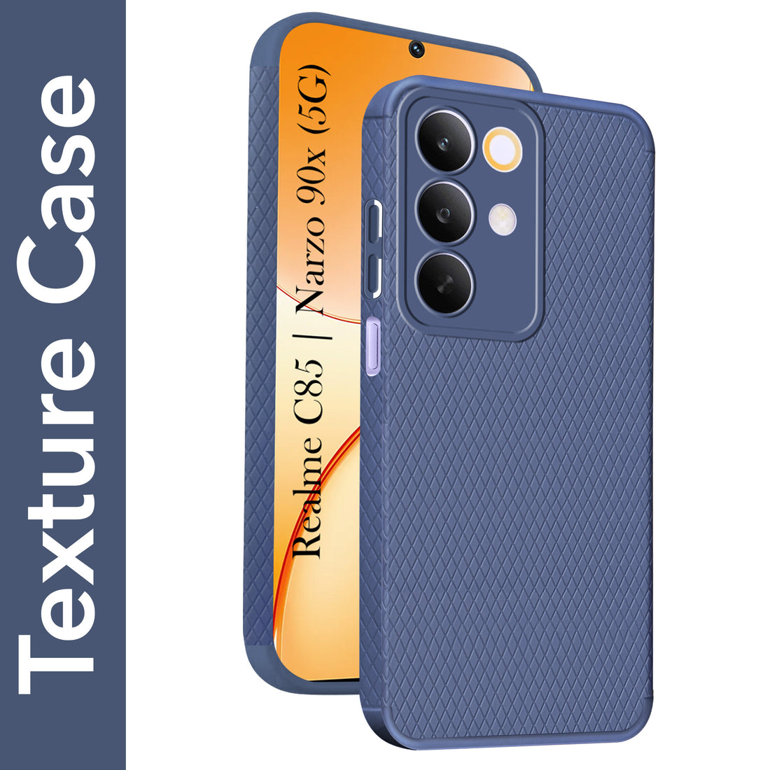 For Realme C85 5G | Realme Narzo 90x Back Cover Case Liquid Silicone (Camera Protection | Side Grip Texture | Soft and Flexible)