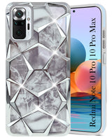 For Xiaomi Mi Redmi Note 10 Pro | 10 Pro Max Back Cover Case (Dual Design Glitter Sparkle and Detachable Diamond Print Case | Soft and Flexible)