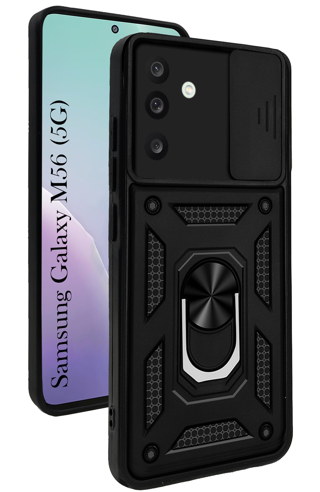 For Samsung Galaxy M56 | Samsung Galaxy F56 Back Cover Case (Hybrid Dual Armor Polycarbonate)