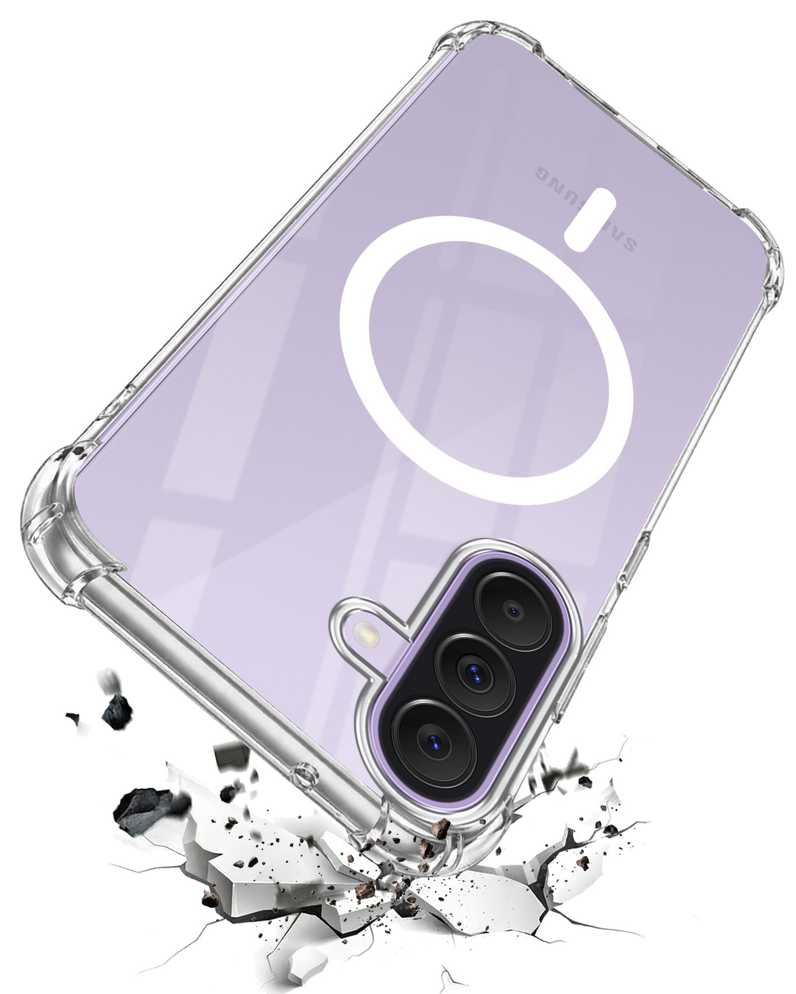 For Samsung Galaxy A37 5G Back Cover Shockproof Crystal-Clear (Magsafe Wireless Support | Drop & Camera Protection | Hard Polycarbonate)