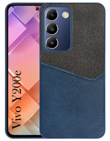 For Vivo Y200e Back Cover Case (Dual PU Leather Stitch | Professional Minimalist | Soft and Flexible)