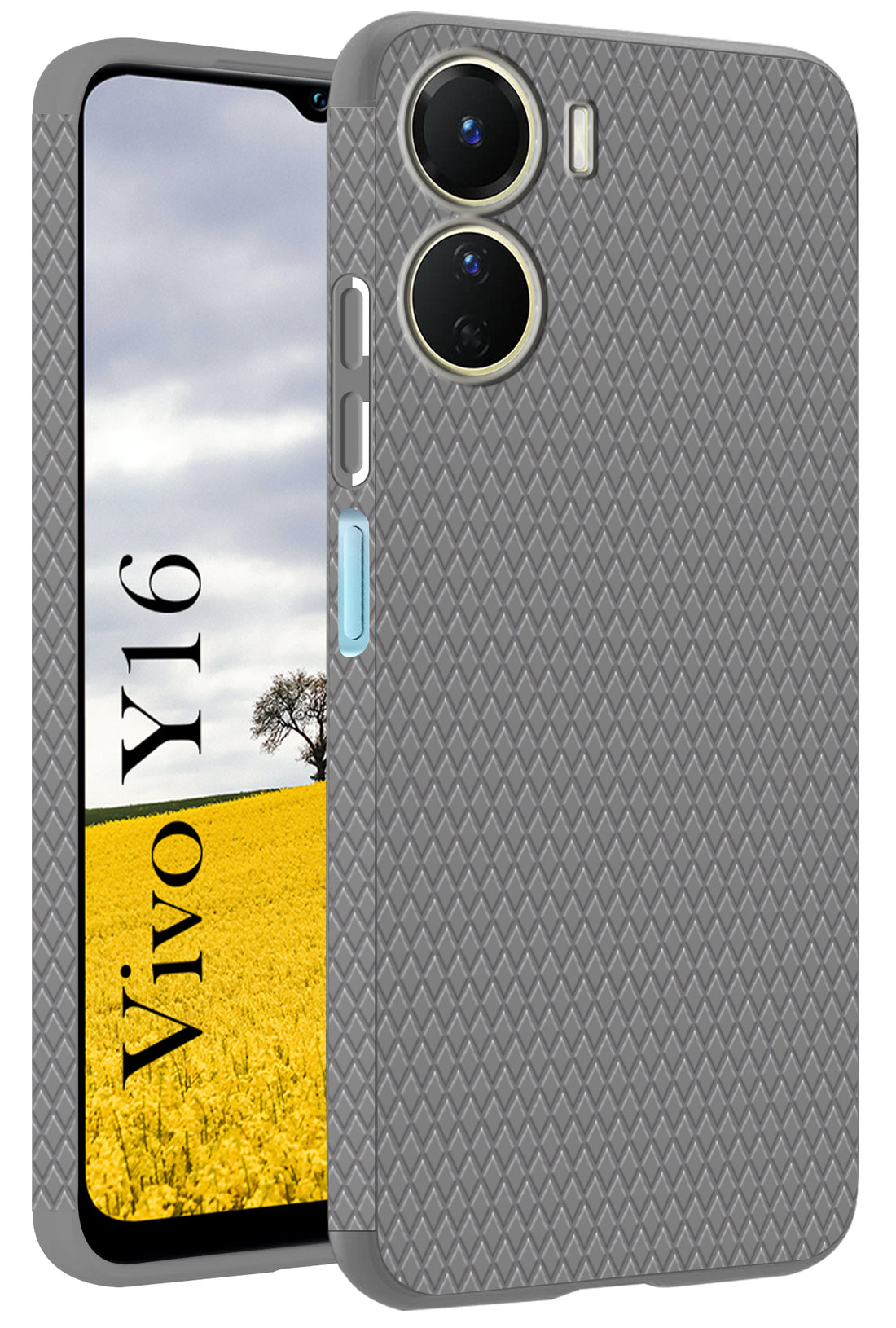 For Vivo Y16 Back Cover Case (Liquid Silicone | Side Grip | Camera Protection)
