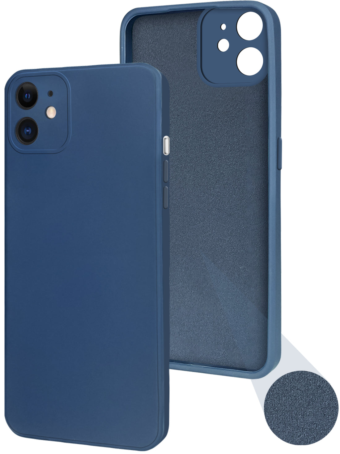 For Apple iPhone 11 Back Cover Case (Matte Finish Silicone with Inside Fiber cloth)