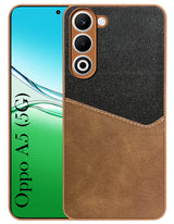 For Oppo A5 5G Back Cover Case (Dual PU Leather Stitch | Professional Minimalist | Soft and Flexible)