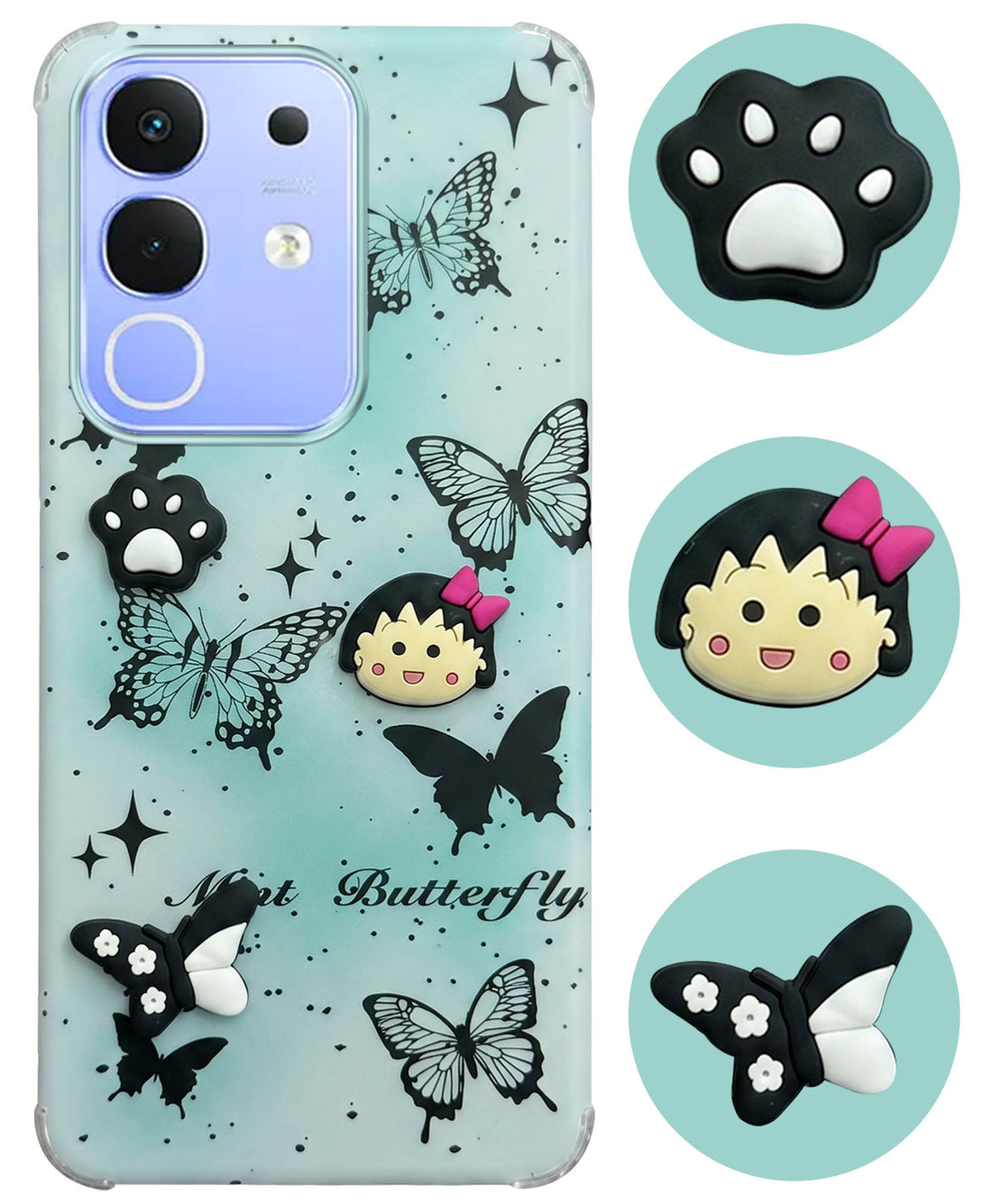 For Vivo iQOO Z10x Back Cover Case (3D Cute Cartoons | Hard Back Side Soft | Matte Premium Finish | HD Printing)