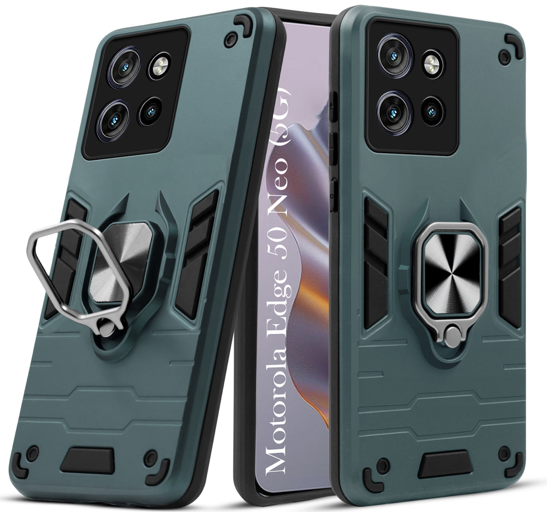 For Motorola Moto Edge 50 Neo Back Cover Case (Shockproof Polycarbonate Dual Layer Hybrid Armor)