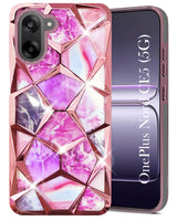 For Oneplus Nord CE 5 Back Cover Case (Dual Design Glitter Sparkle and Detachable Diamond Print Case | Soft and Flexible)