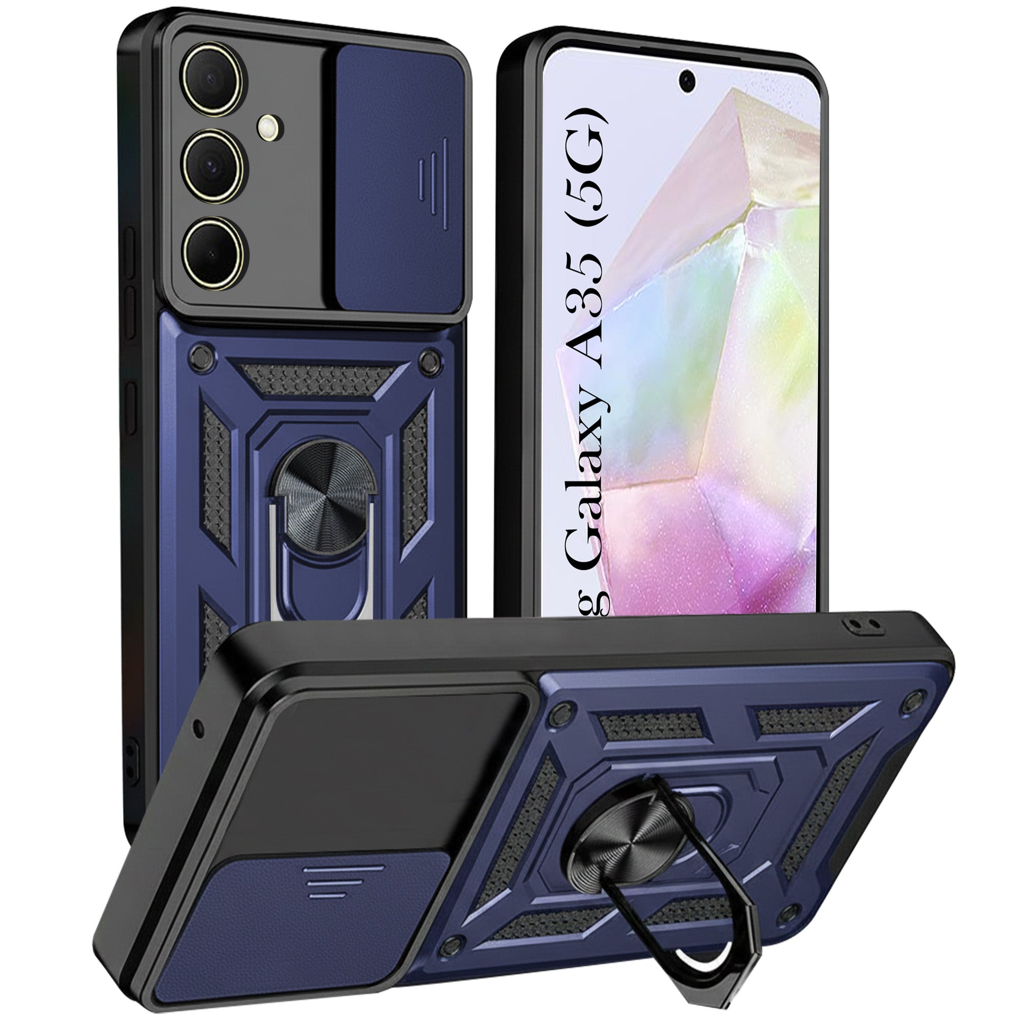 For Samsung Galaxy A35 5G Back Cover Case (Hybrid Dual Armor Polycarbonate)