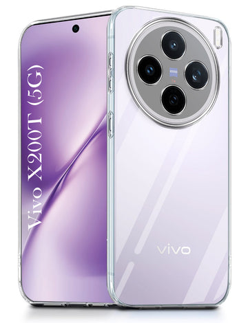 For Vivo X200T Back Cover Case Silicone (Clear Shockproof Case with Camera Protection | Soft and Flexible | Transparent)