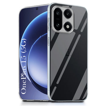 For OnePlus 15 5G Back Cover Case Silicone (Clear Shockproof Case with Camera Protection | Soft and Flexible | Transparent)