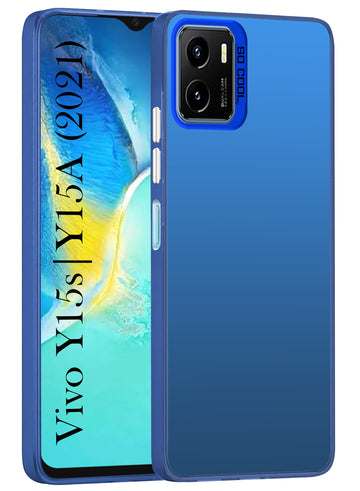 For Vivo Y15s (2021) | Y15A 2021 Hard Back Cover Case (Velvet Touch | Professional Glossy Finish | Camera Protection Bump)