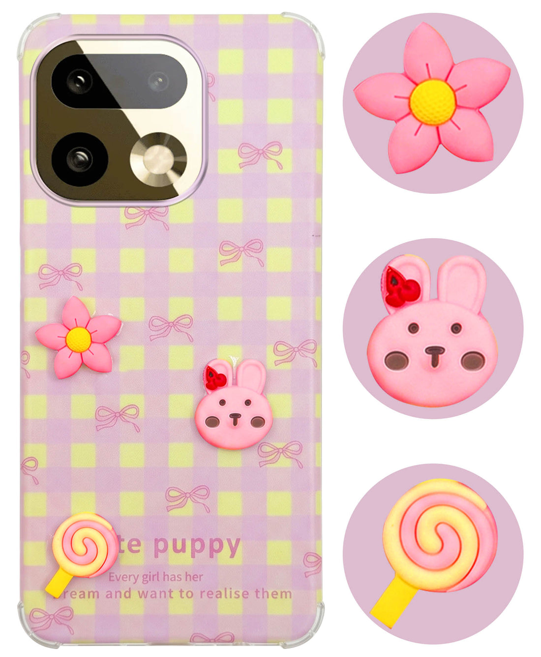 For Realme 16 Pro Plus 5G Back Cover Case (3D Cute Cartoons | Hard Back Side Soft | Matte Premium Finish | HD Printing)