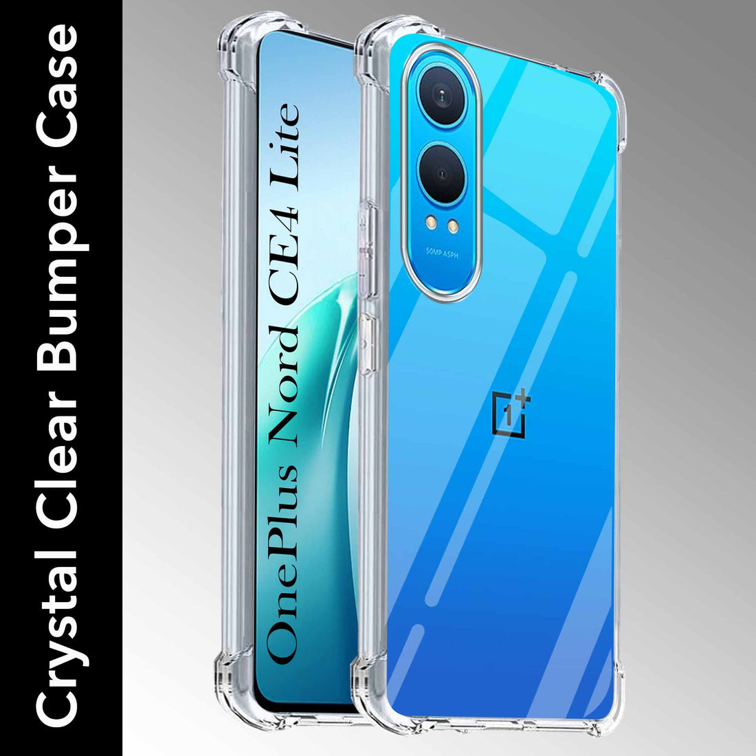 For OnePlus Nord CE 4 Lite Back Cover Case Crystal-Clear Shockproof | Drop & Camera Protection | Hard Polycarbonate)