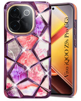 For Vivo iQOO Z9s Pro Back Cover Case ( Dual Design Glitter Sparkle and Detachable Diamond Print Case | Soft and Flexible)