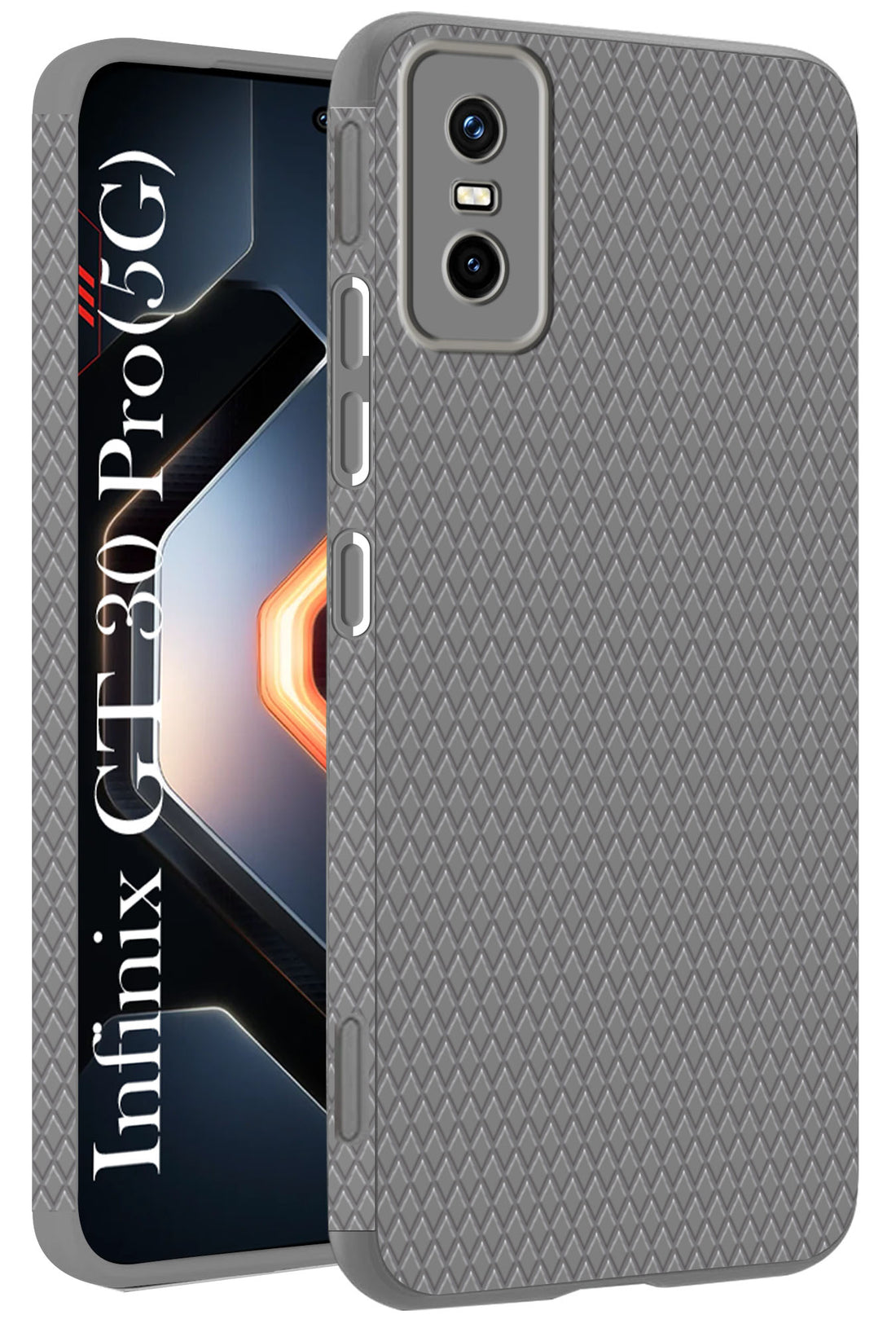For Infinix GT 30 Pro Back Cover Case (Camera Protection | Side Grip Texture | Soft and Flexible)