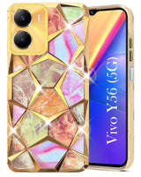 For Vivo Y56 5G For Back Cover Case ( Dual Design Glitter Sparkle and Detachable Diamond Print Case | Soft and Flexible)