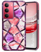 For Realme 14X Back Cover Case Girls (Dual Design Glitter Sparkle and Detachable Diamond Print Case | Soft and Flexible)