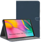 For Flip Cover Folio Case  Samsung Galaxy Tab A 10.1 Inch (2019) SM-T510 / T515 (PU Matte Leather | Multi-Angle Smart Stand | Card Storage Slots | Silicone Back Pouch)