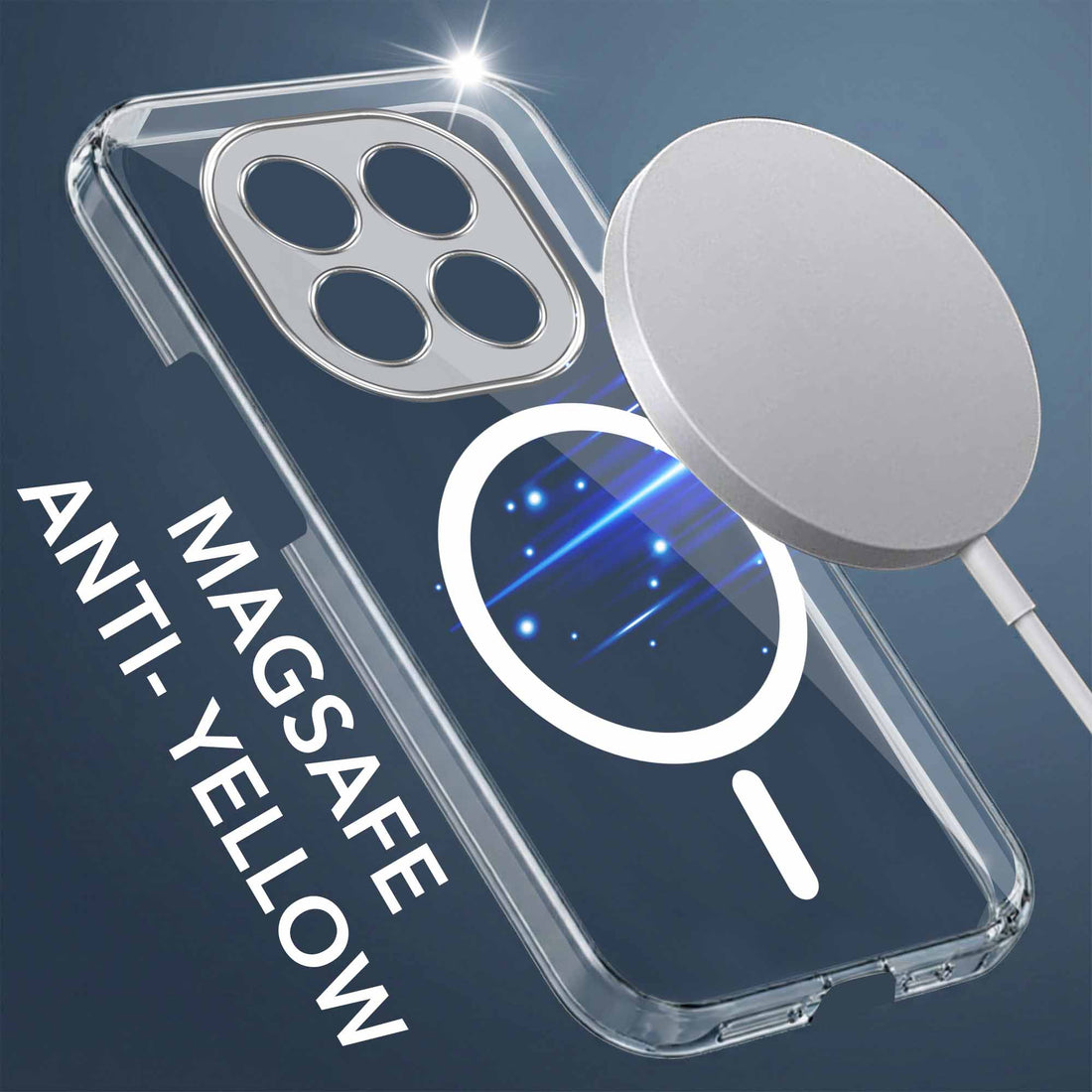 For Redmi Note 14 Pro Plus Back Cover Case Lifetime Anti-Yellow MagSafe Compatible Clear (Sleek Hard Crystal | Shockproof and Camera Protection)