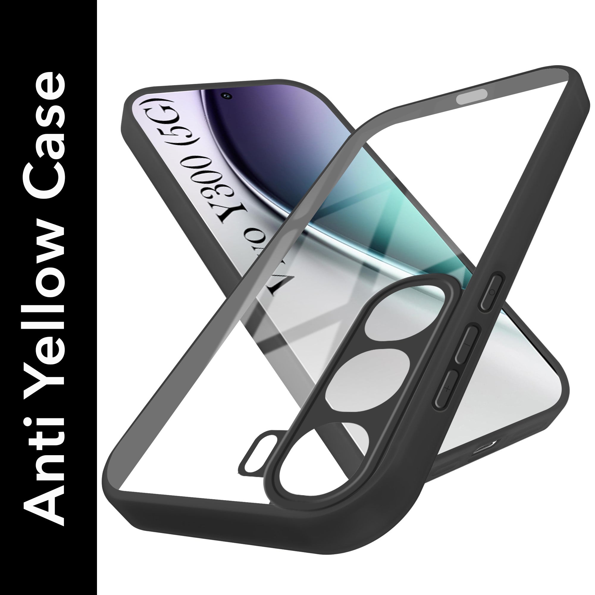 For Vivo Y300 Back Cover Case (Lifetime Anti Yellow | Anti Scratch | Crystal Clear Shockproof)