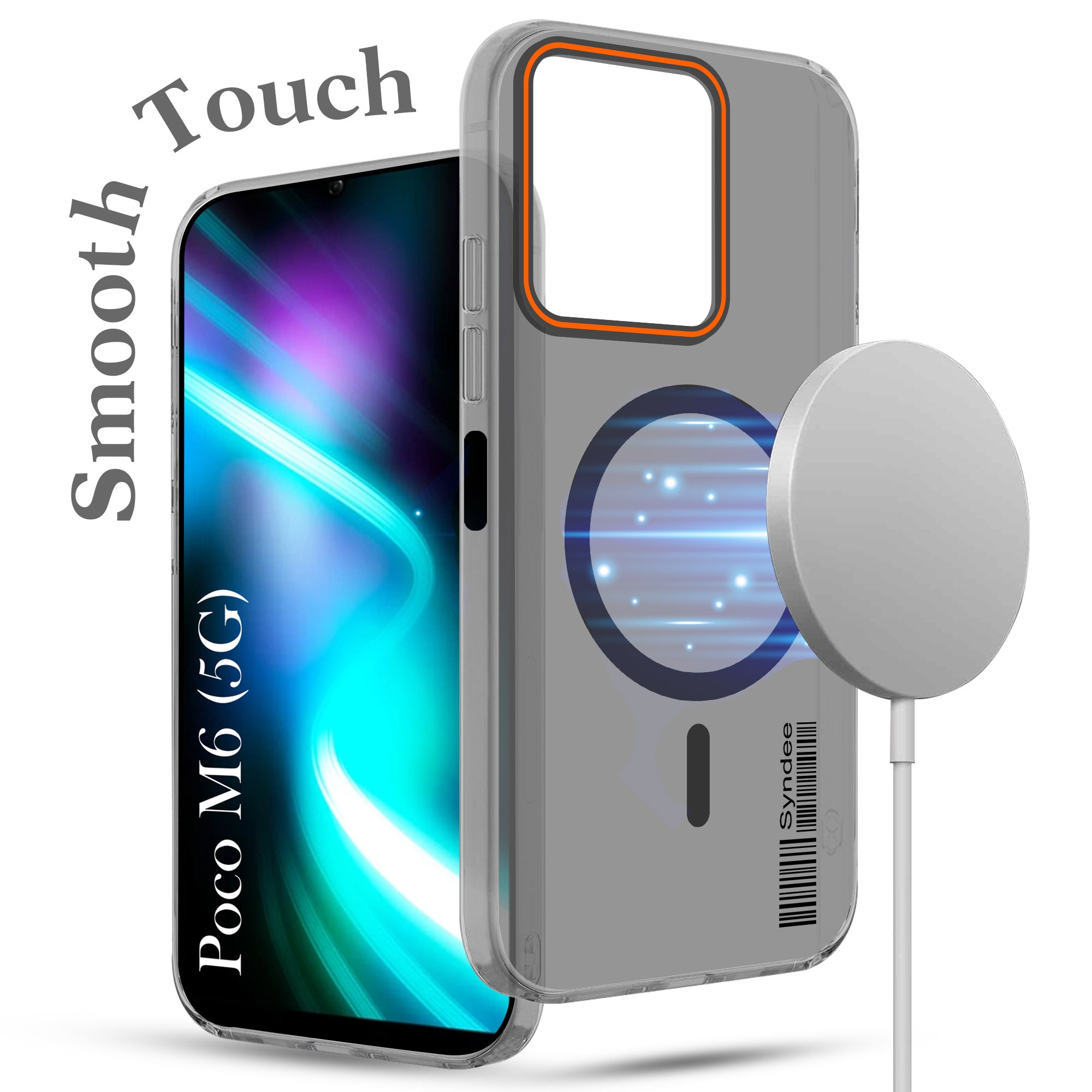 For Poco M6 5G Back Cover Case (Soft Touch | Camera Bump Protection | MagSafe Compatible | Matte Finish)