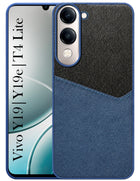 For Vivo Y19 | Vivo Y19e | Vivo T4 Lite Back Cover Case (Dual PU Leather Stitch | Professional Minimalist | Soft and Flexible)