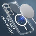 For Vivo Y300 Back Cover Case Lifetime Anti-Yellow MagSafe Compatible Clear (Sleek Hard Crystal | Shockproof and Camera Protection)