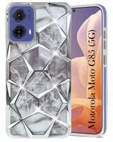 For Motorola Moto G85 5G Back Cover Case Compatible With ( Dual Design Glitter Sparkle and Detachable Diamond Print Case | Soft and Flexible)