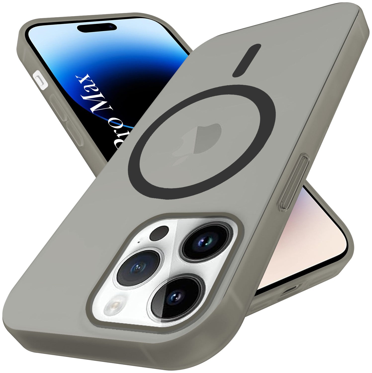 For Apple iPhone 14 Pro Max Back Cover Case (Frosted Matte Feel | MagSafe Compatible Wireless Charging | Polycarbonate Material)