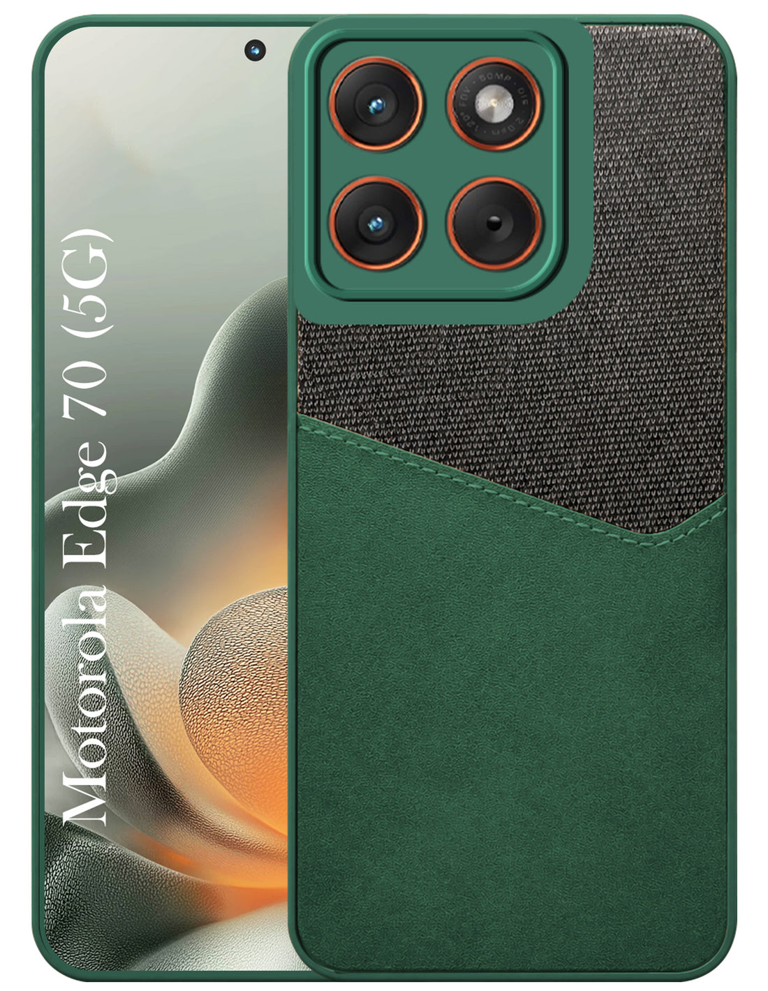 For Motorola Moto Edge 70 Back Cover Case (Dual PU Leather Stitch | Professional Minimalist | Soft and Flexible)