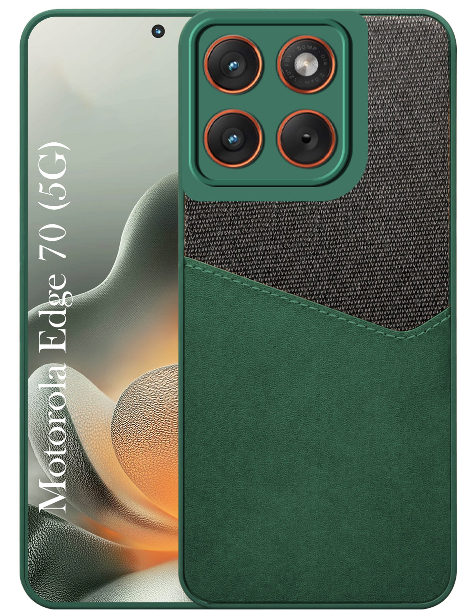 For Motorola Moto Edge 70 Back Cover Case (Dual PU Leather Stitch | Professional Minimalist | Soft and Flexible)