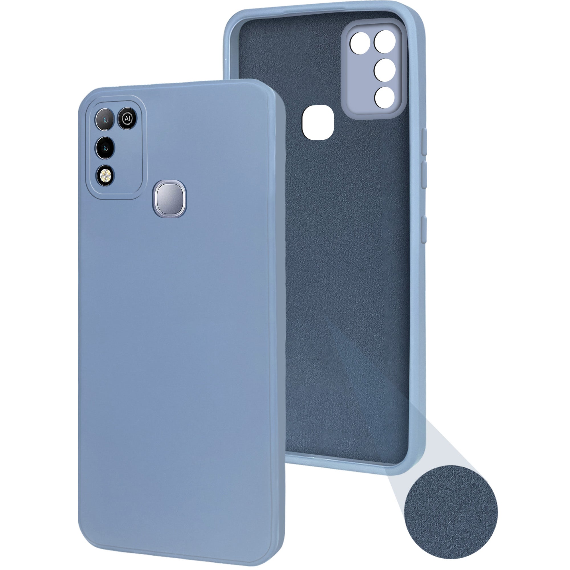 For Infinix Hot 11 Play Back Cover Case (Matte Finish Silicone with Inside Fiber Cloth)