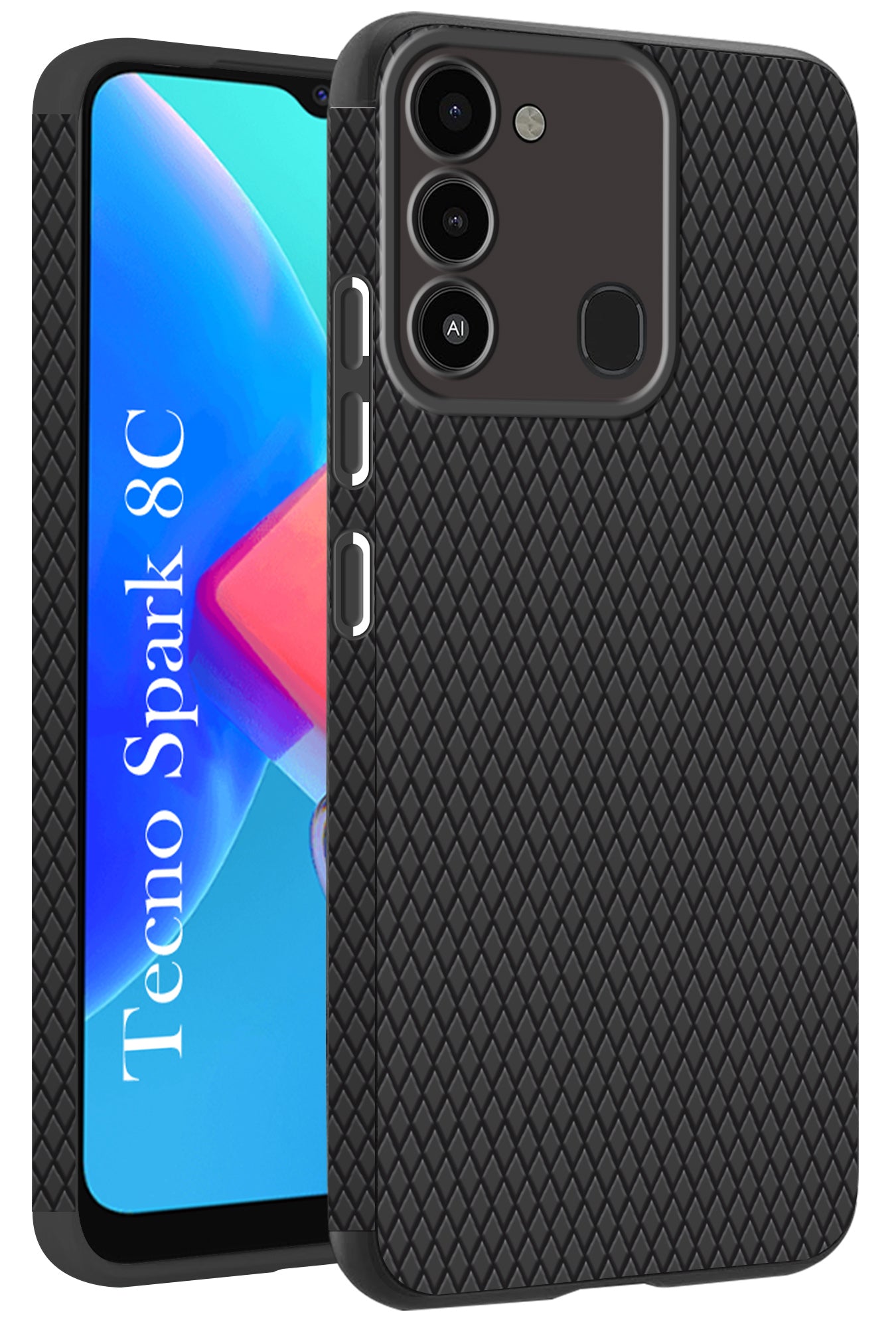 For Tecno Spark 8C Back Cover Case (Liquid Silicone | Side Grip | Camera Protection)