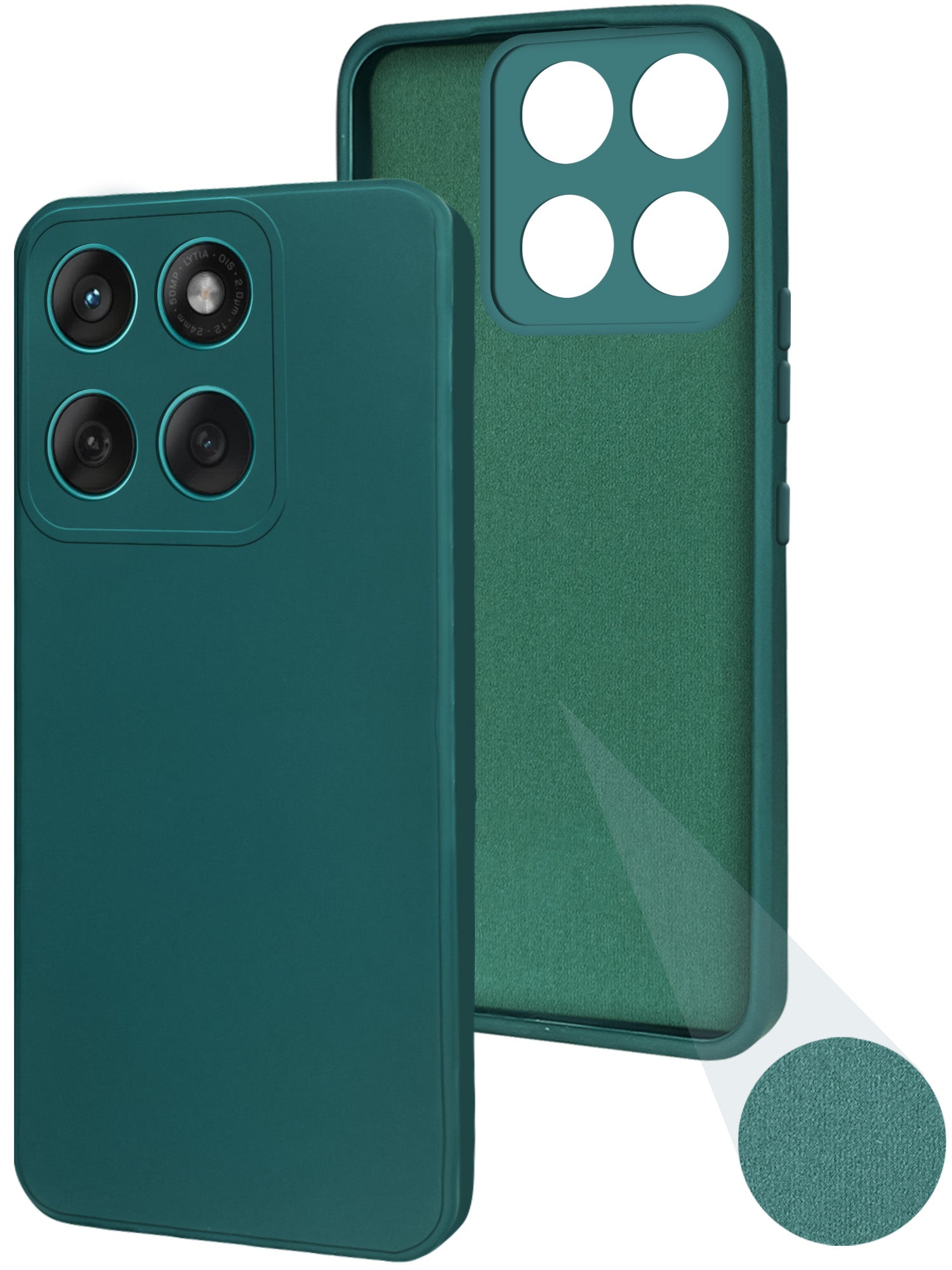 For Motorola Moto Edge 60 Fusion Back Cover Case (Matte Finish Silicone with Inside Fiber cloth)
