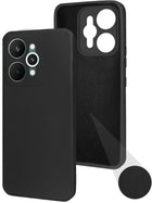 For Realme 15 Back Cover Case (Matte Finish Silicone with Inside Fiber cloth)