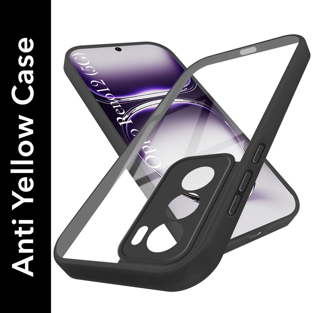 For Oppo Reno12 5G | Oppo Reno 12 5G Back Cover Case (Lifetime Anti Yellow | Anti Scratch | Crystal Clear Shockproof)