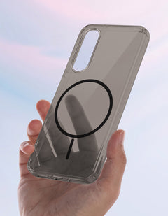 For Samsung Galaxy S25 Edge Back Case Cover Crystal Anti Yellow (Unbreakable PC | MagSafe Wireless Charging Support |Camera Protection Bump)